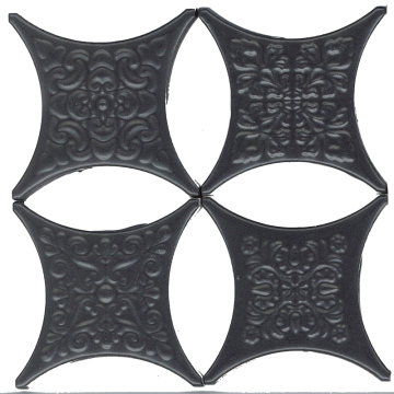 Плитка Estrella Set Core Negro 6.7x6.7 микс Absolut Keramika