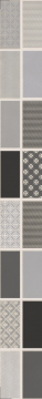Плитка Fiori Grigio Бордюр металлизированный 1506-0101 6,5х60 Lasselsberger