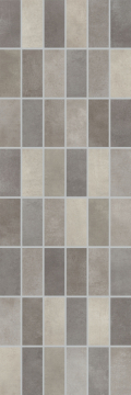 Плитка Fiori Grigio мозаика темно-серая 1064-0103(1064-0048) 20х60 Lasselsberger
