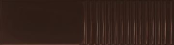 Плитка Groove Brown 2 Gloss STR 29.8x7.8x1 Tubadzin