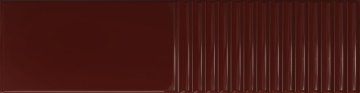 Плитка Groove Burgundy 2 Gloss STR 29.8x7.8x1 Tubadzin