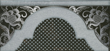 Плитка HGD/B266/16072 Фрагонар чёрный декор 7.4*15 Kerama Marazzi