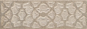 Плитка K942013 Deja Vu Damask Border Gold Noche Matt 10x30 Vitra