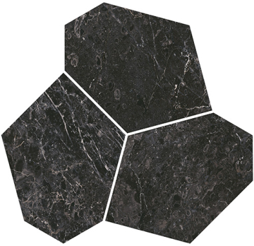 Плитка KMD2HID025BR Декор Марсель наборный чёрный глянцевый обрезной 26,5x25,5x0,9 Kerama Marazzi