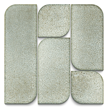 Плитка KMD3RIC014 Модульное панно Силуэт зелёный светлый 30х30х1,6 Kerama Marazzi