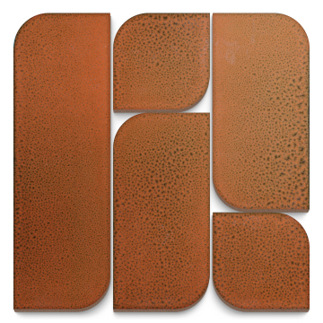 Плитка KMD3RIC015 Модульное панно Силуэт оранжевый 30х30х1,6 Kerama Marazzi