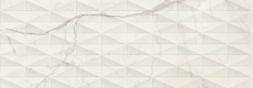 Плитка M6TD Allmarble Wall Statuario Struttura Pave Satin 3D Rett. 40х120 MARAZZI Italy