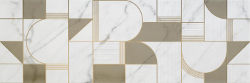 Плитка M8T5 Allmarble Wall Golden White Satin Decoro Club 40x120 MARAZZI Italy