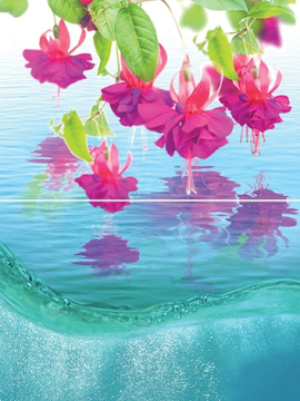 Плитка P2-1 Ocean flowers P2-1D240 Панно из 2-х плиток 30х40 Муза Керамика