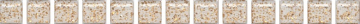 Плитка POF002 Карандаш Бисер белый золото 20*1.4 Kerama Marazzi