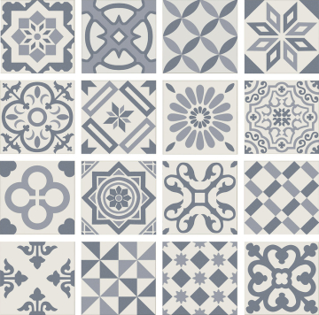 Плитка PT01950 ANTIGUA DECOR AZUL 20X20 Ribesalbes