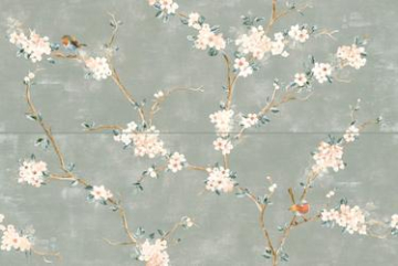 Плитка RC5L Mixed Verde Decoro Fiori di Pesco Rett. (A+B) 40x120 Ragno Marazzi
