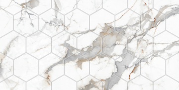 Плитка Sandra White Mat Hex 30x60 Eurotile Ceramica