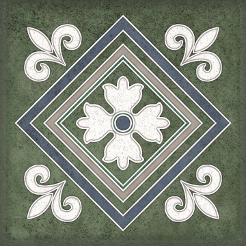 Плитка Smalto Decor Verde 2 15x15 Керлайф