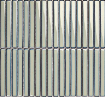 Porcelain mosaic Y15FW29 Мозаика Strip Салатный глянцевый 1.5х14.5 29.4х31.3 Porcelain mosaic