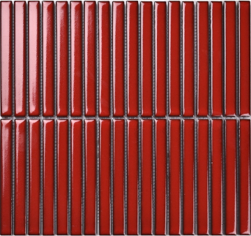 Porcelain mosaic Y15FW36 Мозаика Strip Красный матовый 1.5х14.5 29.4х31.3 Porcelain mosaic