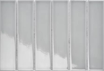 Porcelain mosaic Y45P321 Мозаика Strip Серая глянцевая 4.5x19.5 28.8x19.5 Porcelain mosaic