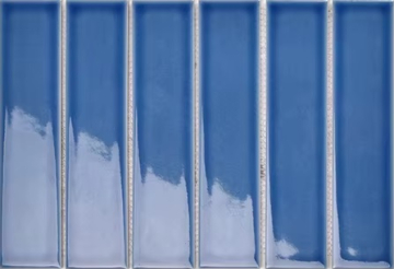 Porcelain mosaic Y45P337 Мозаика Strip Синяя глянцевая 4.5x19.5 28.8x19.5 Porcelain mosaic