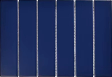 Porcelain mosaic Y45P807 Мозаика Strip Синяя матовая 4.5x19.5 28.8x19.5 Porcelain mosaic