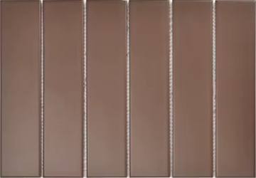 Porcelain mosaic Y45P827 Мозаика Strip Коричневая матовая 4.5x19.5 28.8x19.5 Porcelain mosaic