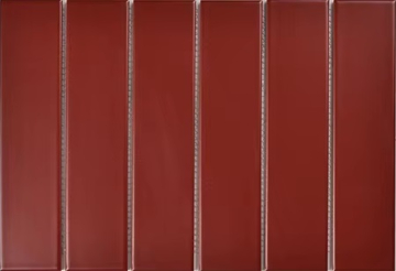 Porcelain mosaic Y45P846 Мозаика Strip Красная матовая 4.5x19.5 28.8x19.5 Porcelain mosaic