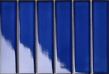 Porcelain mosaic Y45PW03 Мозаика Strip Синяя глянцевая 4.5x19.5 28.8x19.5 Porcelain mosaic