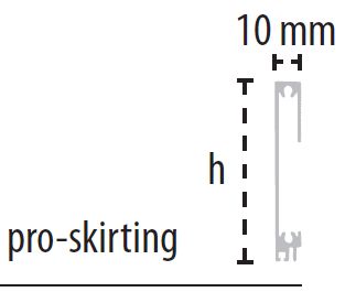 Профили и пороги B79141522 Pro-Skirting Aluminio Cromado 60x10x2500 Butech