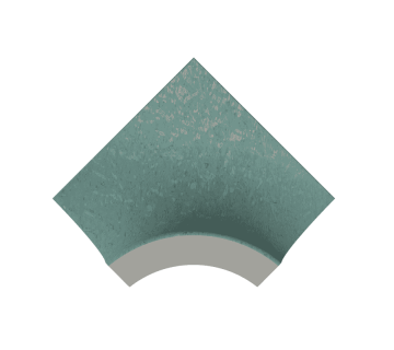 PT33IBA Керамогранит Внутренний торцевой угол Piazza Turquoise 4x4 Serapool