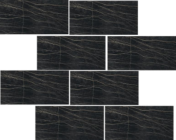 Rex Ceramiche 756351 Мозаика Prexious Thunder Night Mosaico Matte 7,5x15 30x30 Rex Ceramiche
