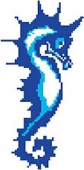SD-122 Мозаика Porcelain Mosaic Design Sea Horse 5x5 (270x510) Serapool