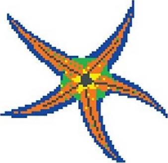 Serapool SD-117 Мозаика Porcelain Mosaic Design Starfish 1 5x5 (420x390) Serapool
