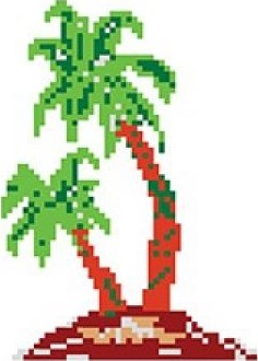Serapool SD-150 Мозаика Porcelain Mosaic Design Palm 5x5 (240x330) Serapool