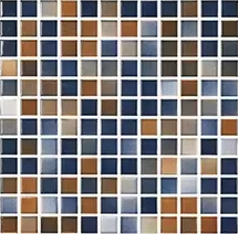 Serapool VC.2.01.1112 Мозаика Versicolor Mosaic Mustard-Dark Blue 2,5x2,5 30x30 Serapool