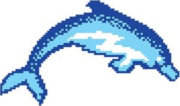 Serapool Y245-1 Мозаика Porcelain Mosaic Design Dolphin-2 5x5 (450x270) Serapool