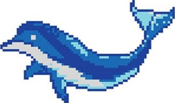 Serapool Y245-3 Мозаика Porcelain Mosaic Design Dolphin-3 5x5 (420x240) Serapool