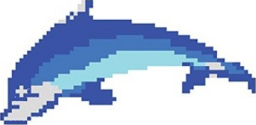 Serapool Y245-4 Мозаика Porcelain Mosaic Design Dolphin-4 5x5 (360x180) Serapool