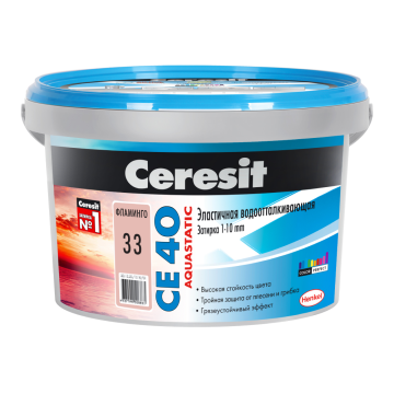 Смеси и затирки 2092757 CE 40/2 Затирка аквастатик (фламинго 33) 2 кг Ceresit