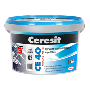 Смеси и затирки CE 40/2 Затирка эл вод против (белый мрамор) 2 кг Ceresit