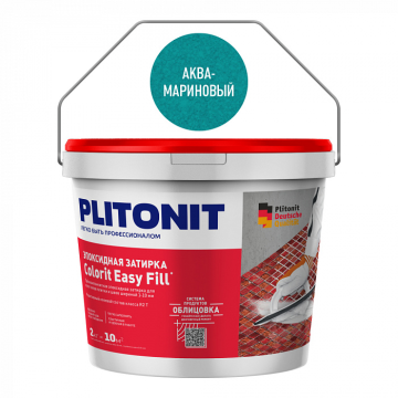 Смеси и затирки Colorit Easy Fill трёхкомпонентная эпоксидная затирка Аквамариновый 2 кг Plitonit