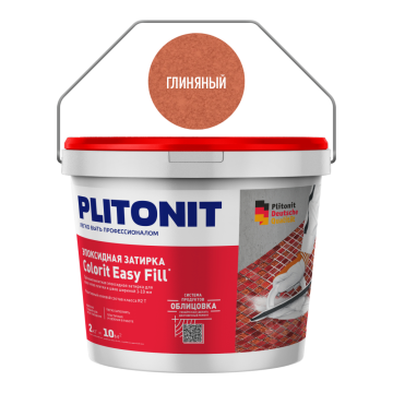 Смеси и затирки Colorit Easy Fill трёхкомпонентная эпоксидная затирка Глиняный 2 кг Plitonit