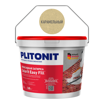 Смеси и затирки Colorit Easy Fill трёхкомпонентная эпоксидная затирка Карамельный 2 кг Plitonit
