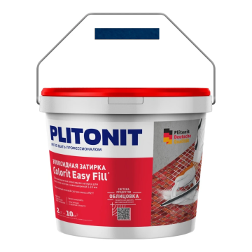 Смеси и затирки Colorit Easy Fill трёхкомпонентная эпоксидная затирка Синий 2 кг Plitonit