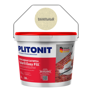 Смеси и затирки Colorit Easy Fill трёхкомпонентная эпоксидная затирка Ванильный 2 кг Plitonit