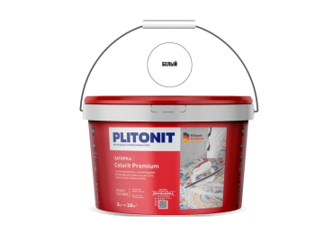Смеси и затирки Colorit Premium затирка биоцидная (0,5-13 мм) Белая 2 кг Plitonit
