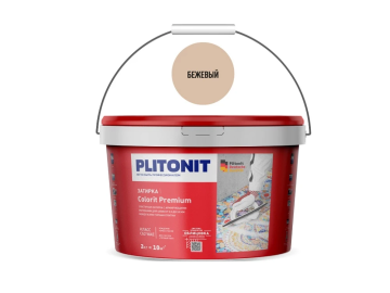 Смеси и затирки Colorit Premium затирка биоцидная (0,5-13 мм) Бежевая 2 кг Plitonit