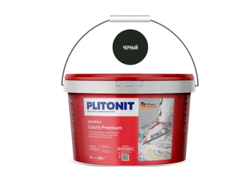 Смеси и затирки Colorit Premium затирка биоцидная (0,5-13 мм) Черная 2 кг Plitonit