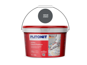 Смеси и затирки Colorit Premium затирка биоцидная (0,5-13 мм) Мокрый асфальт 2 кг Plitonit
