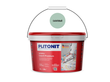 Смеси и затирки Colorit Premium затирка биоцидная (0,5-13 мм) Салатовая 2 кг Plitonit