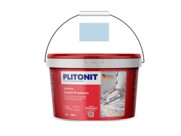 Смеси и затирки Colorit Premium затирка биоцидная (0,5-13 мм) Светло-голубая 2 кг Plitonit