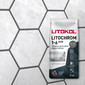 Смеси и затирки Litochrom 1-6 Evo LE.135 Антрацит 2кг LITOKOL